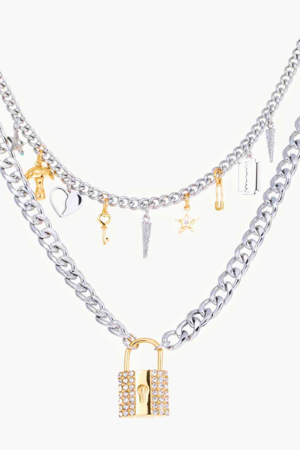 Lock & Key Layer Necklace