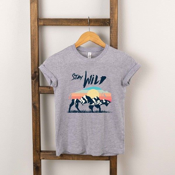 Stay Wild Buffalo Toddler Short Sleeve Graphic Tee